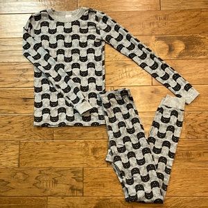 Hanna Andersson Cat Long John Pajamas Size 14